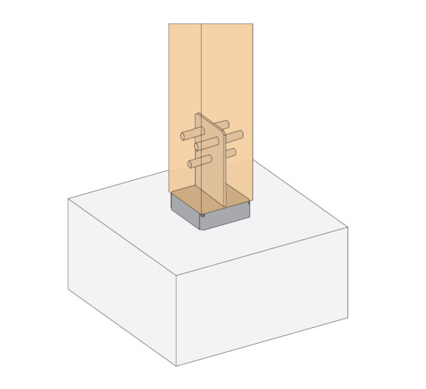 Simpson Strong Tie Concealed Post Base - Image 2