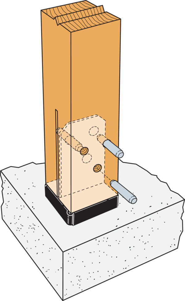 Simpson Strong Tie Concealed Post Base - Image 3