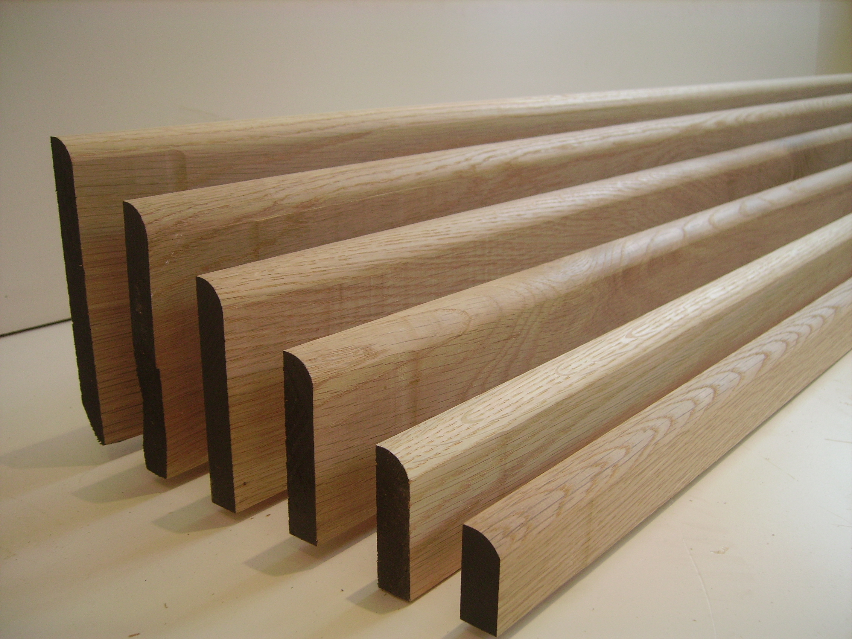 American white Oak pencil round skirting and architrave